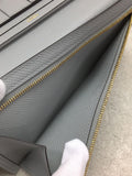 Hermes Leather Plain Bear Souffle Long Wallet