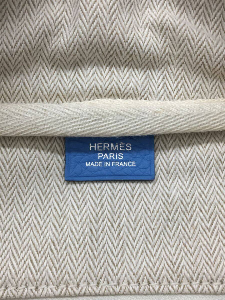 Hermes Calf Leather Garden Party Shoulder bag Blue