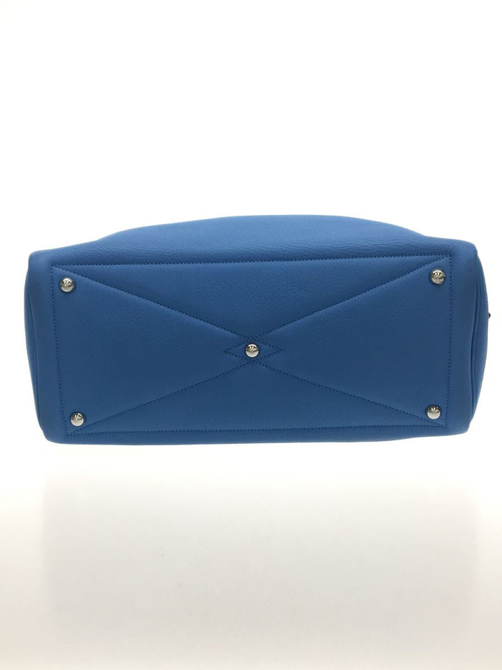 Hermes Calf Leather Garden Party Shoulder bag Blue