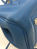 Hermes Calf Leather Garden Party Shoulder bag Blue