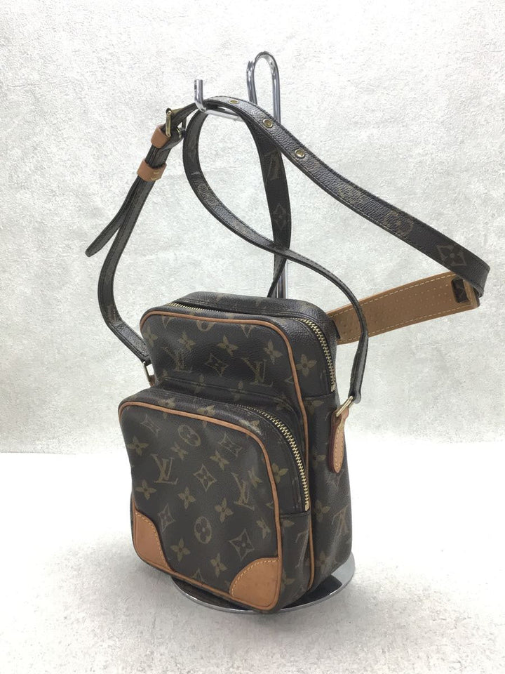 Louis Vuitton Shoulder Bag Leather Brown Overall Pattern