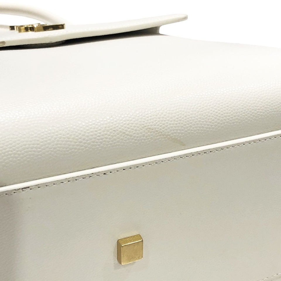 Saint Laurent- Shoulder Bag Uptown Small Beige Leather 2way