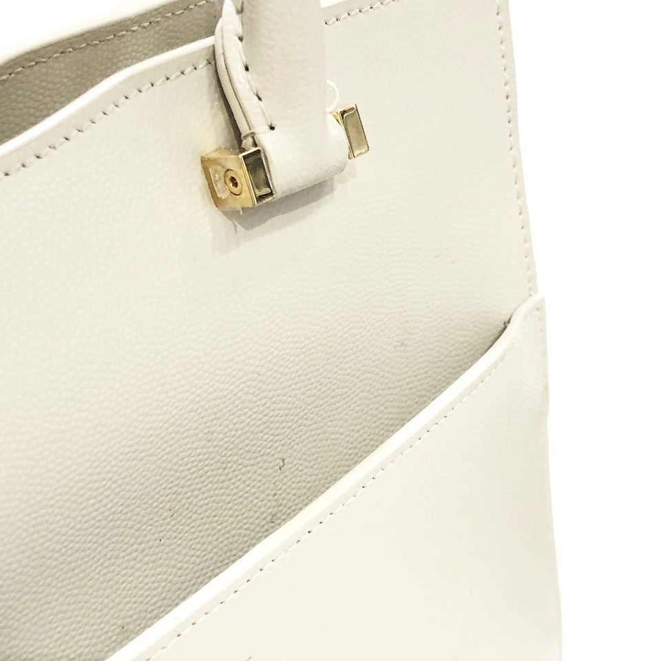 Saint Laurent- Shoulder Bag Uptown Small Beige Leather 2way