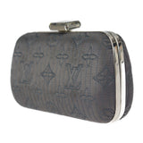 Louis Vuitton Minaudière Clutch Bag Monogram Motard Gray Silver Metal