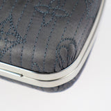 Louis Vuitton Minaudière Clutch Bag Monogram Motard Gray Silver Metal
