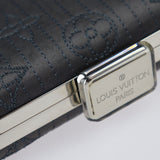 Louis Vuitton Minaudière Clutch Bag Monogram Motard Gray Silver Metal