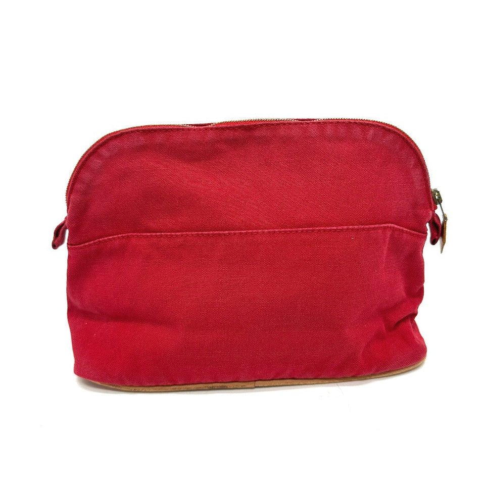 Hermes Pouch canvas Red Bored pouch 25