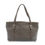 Gucci GG Canvas Tote Bag PVC Leather Brown 336776 23085