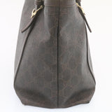 Gucci GG Canvas Tote Bag PVC Leather Brown 336776 23085