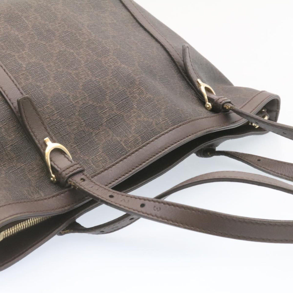 Gucci GG Canvas Tote Bag PVC Leather Brown 336776 23085
