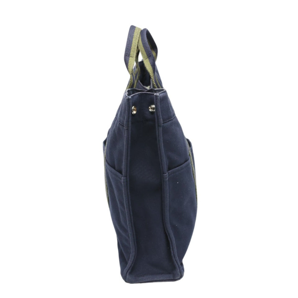 Hermes Tote Bag canvas Navy Tote Bag Fool Toe mens(Unisex)