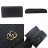 Gucci Long Wallet Purse 456116 leather black GG Marmont