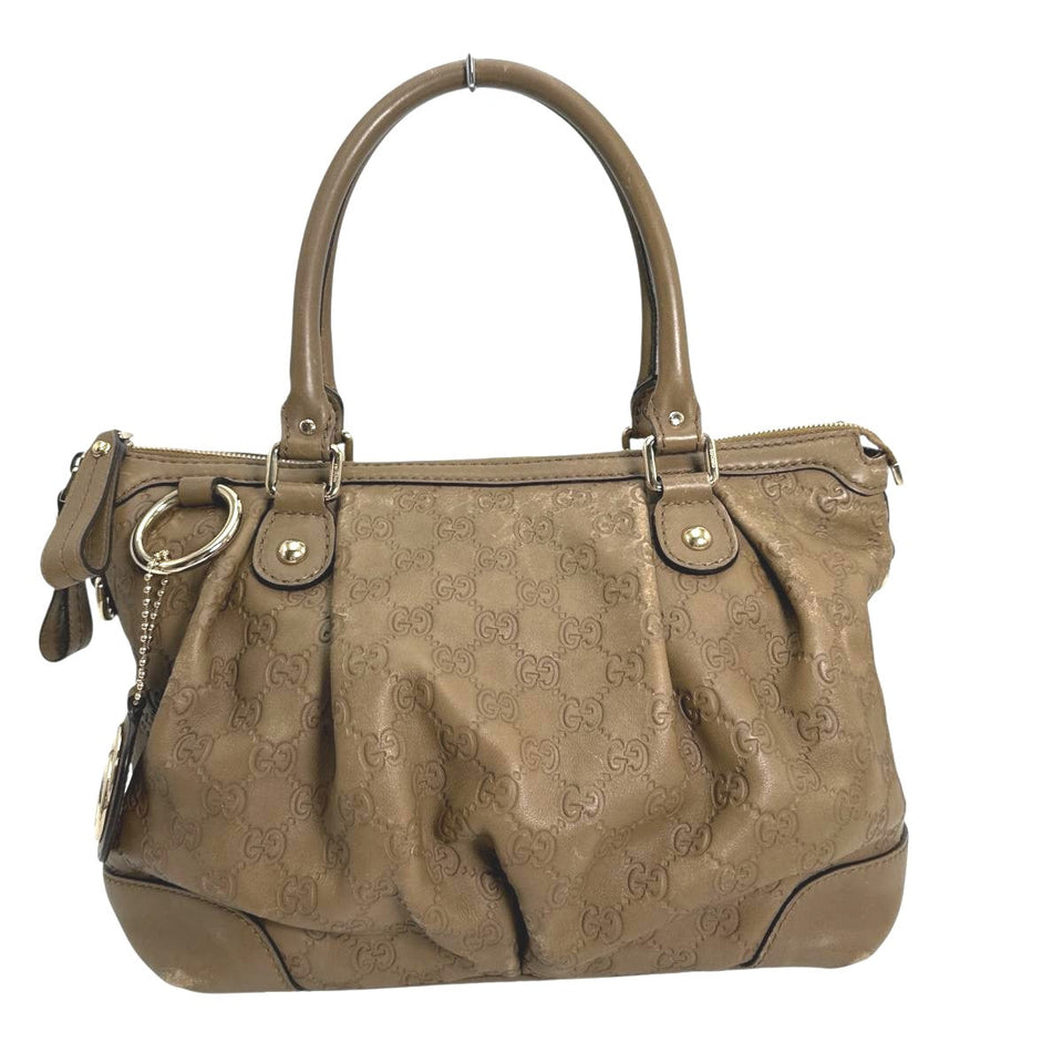 Gucci Shoulder Bag 247902 leather Brown Handbag Guccisima Sukey Women