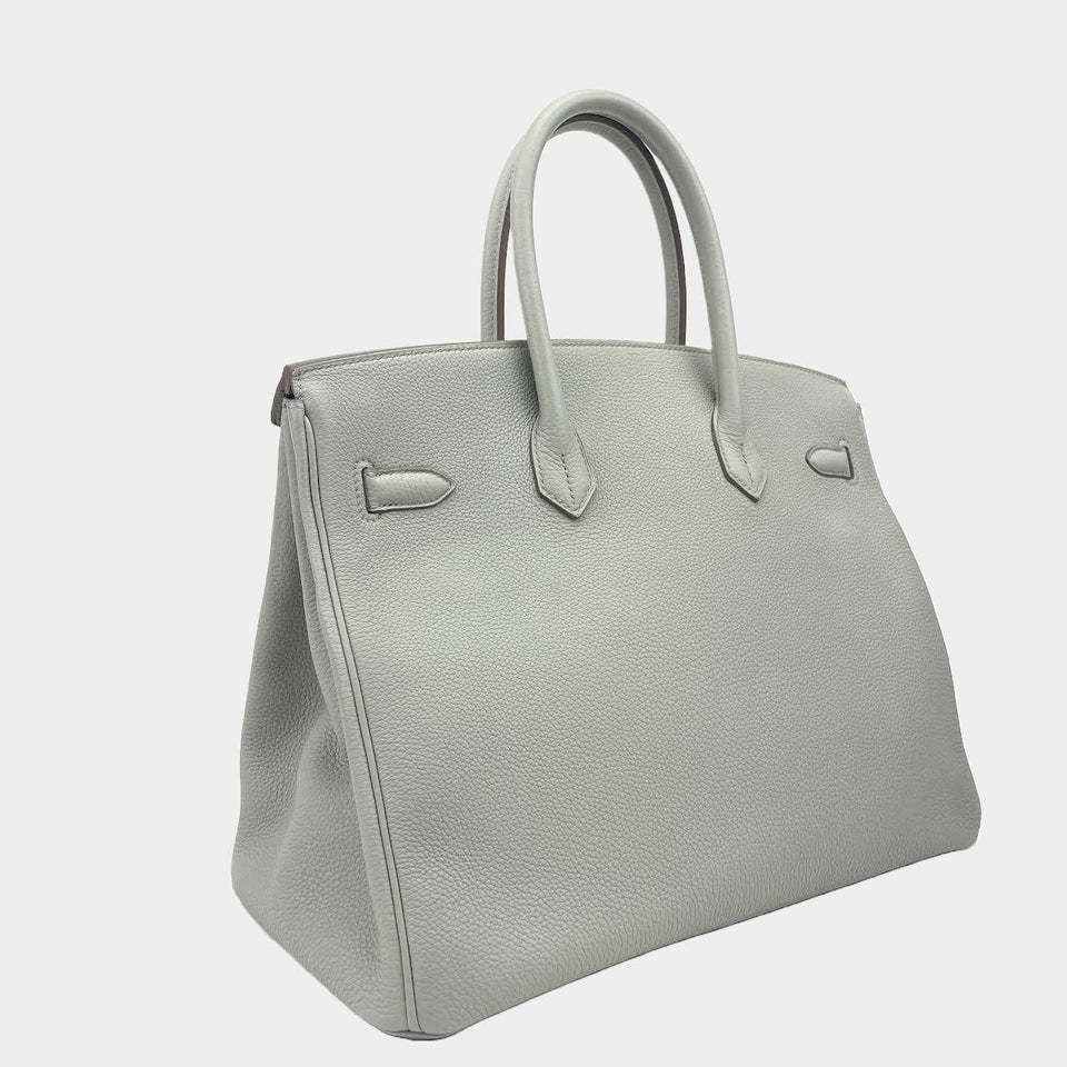 Hermes Togo Birkin 35 Gris Perle Pearl Gray w/ Gold
