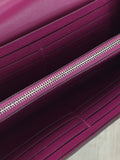 Hermes Purple Constance Leather Long Wallet