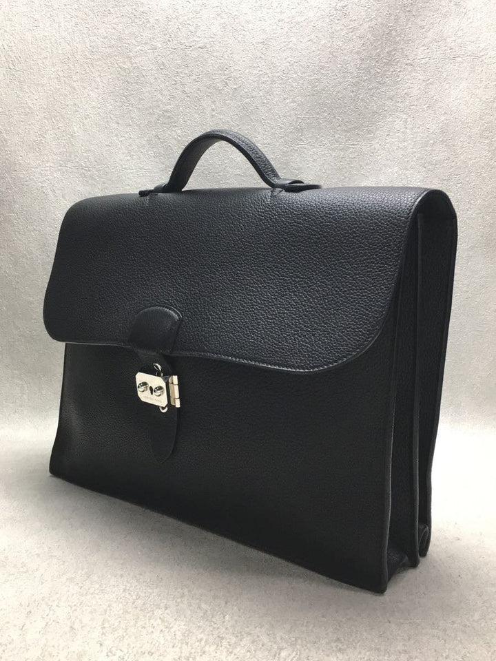 Hermes Sac Adepeche Togo Leather Briefcase Bag