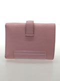 Hermes Calfskin Leather Wallet Pink