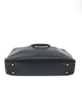 Hermes Engraved Plum Dog Leather Business Bag