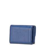 Chanel Coco Mark Lucky Flower Leather Tri-fold Wallet