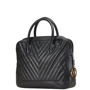 Chanel Chevron V Stitch Caviar Skin Handbag