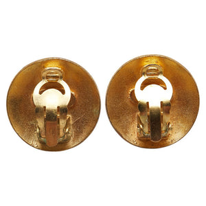 Chanel Coco Mark Button Earrings