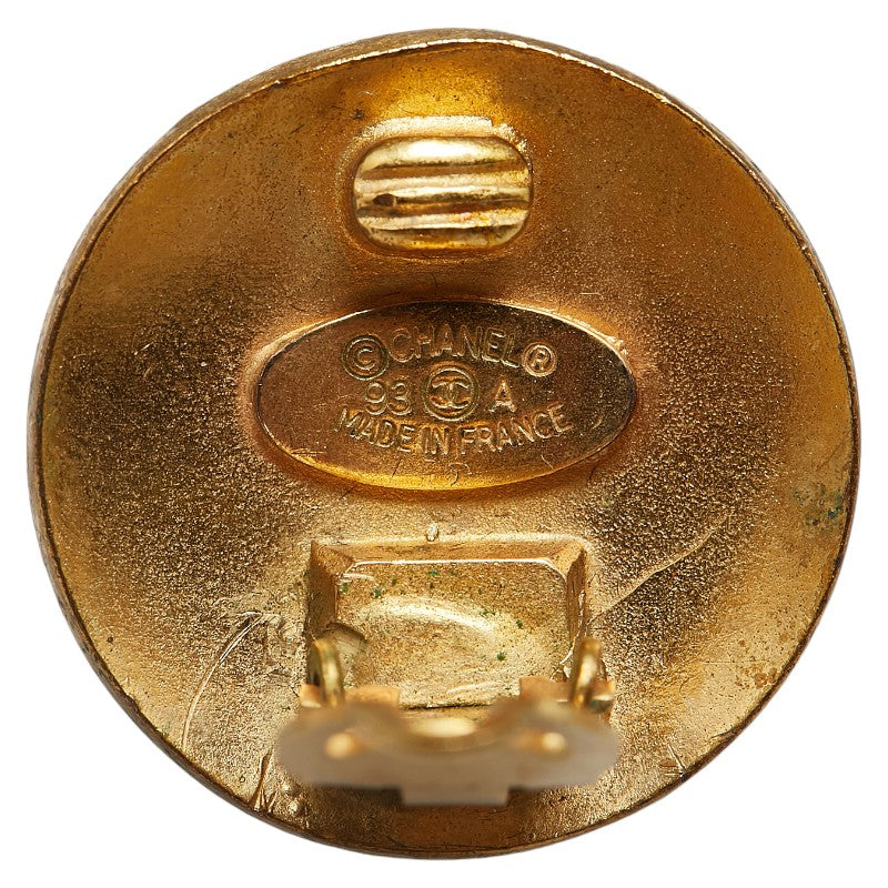 Chanel Coco Mark Button Earrings