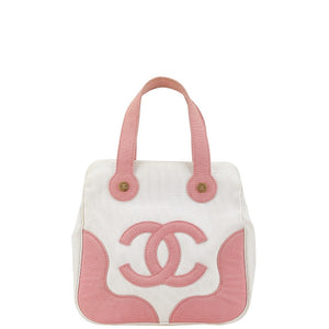 Chanel Marshmallow Coco Mark Canvas Tote Bag