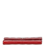 Chanel Coco Mark Matelasse Patent Leather Long Wallet
