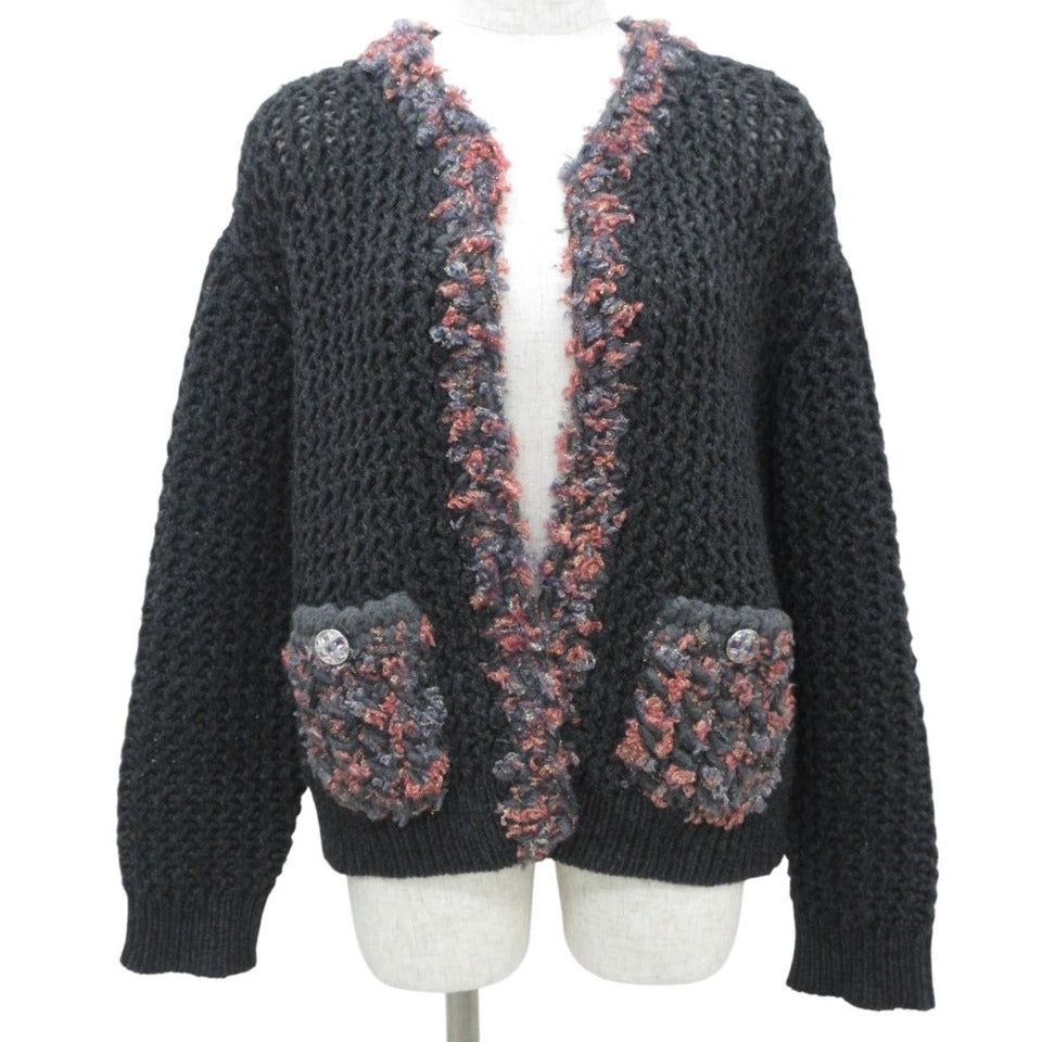 Chanel Gripoix Button 100% Cashmere Knit igan