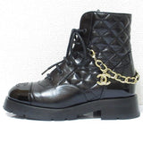 Chanel Matelassé Leather Short Boots