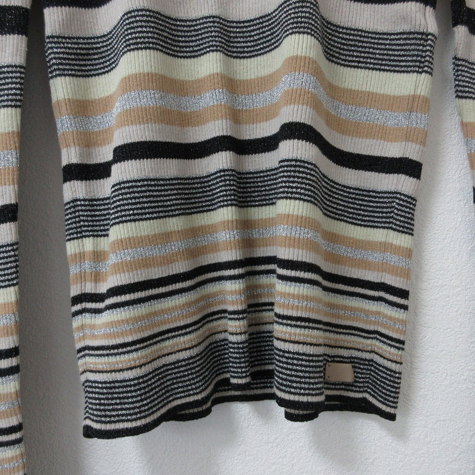 Chanel 01P Flowe Corsage Border Knit Sweater
