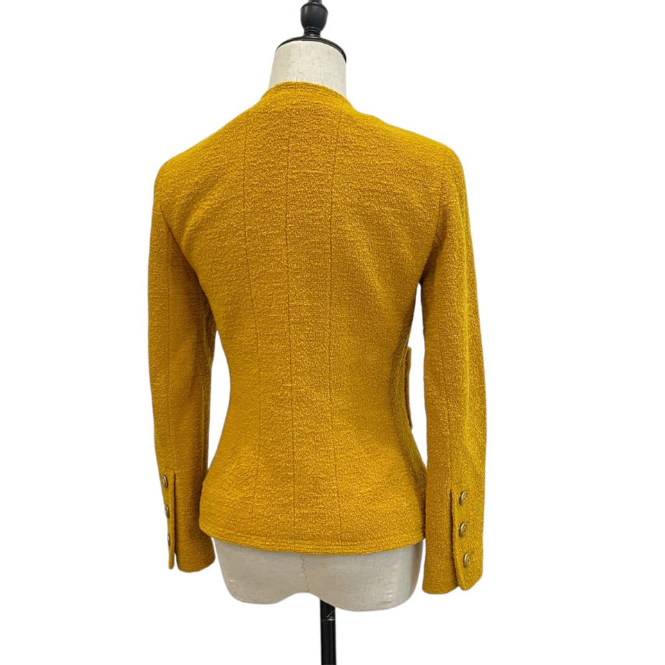 Chanel Coco Mark Button Tweed Wool Jacket