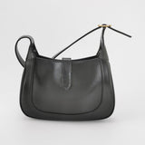 Gucci Jackie 1961 Black Leather Bag Small With Long Strap