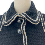 Chanel Coco Mark Button Wool Silk Blend Jacket