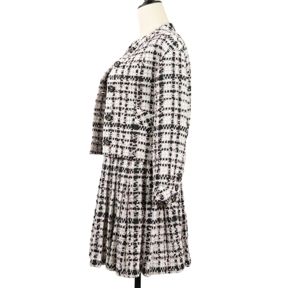 Chanel Coco Mark Button Mix Tweed 2way setup