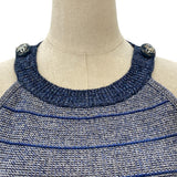 Chanel Coco Mark Lame Cashmere Silk Blend Sleeveless Knit