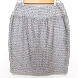 Chanel Coco Mark Tweed Mini Skirt Wool Skirt