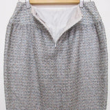 Chanel Coco Mark Tweed Mini Skirt Wool Skirt