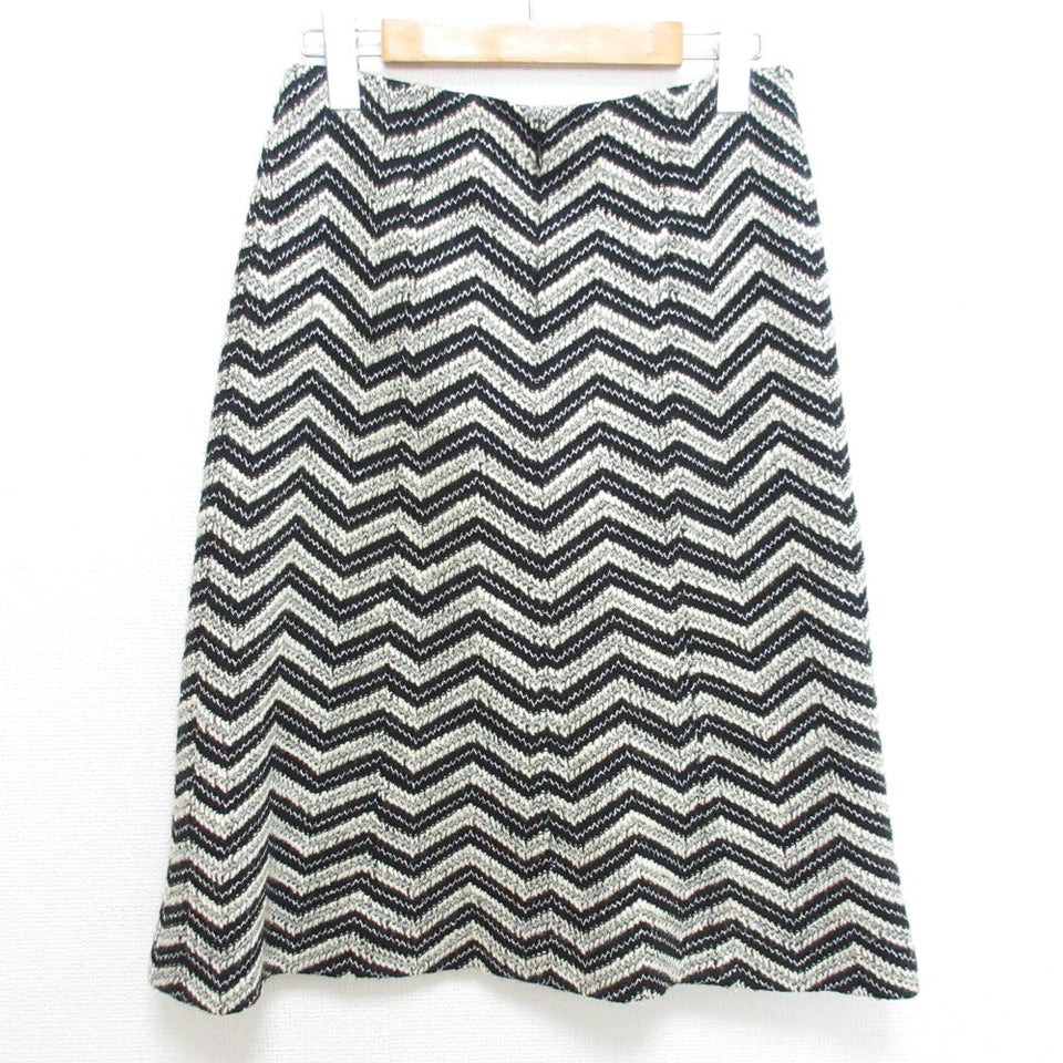 Chanel Chevron Coco Mark Tweed Skirt