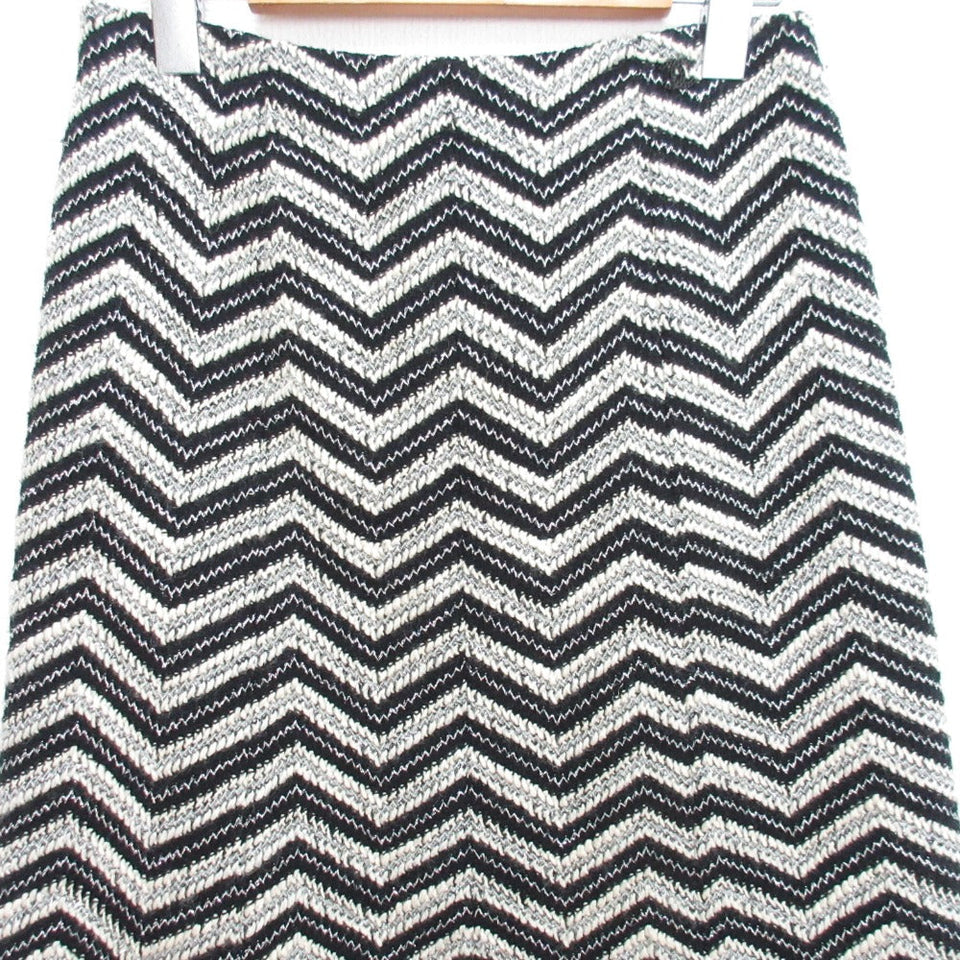 Chanel Chevron Coco Mark Tweed Skirt