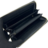 Gucci Long Wallet Purse 456117 leather black GG Marmont