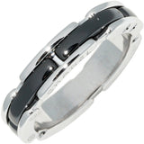 Chanel K18WG Black Ceramic J12 Ultra Collection Ring J3092