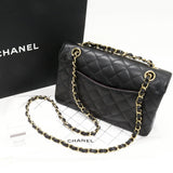 Chanel Grained Calfskin Classic Matelassé 2way Bag Black Gold Hardware A01113 Y01864 C3906