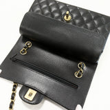 Chanel Grained Calfskin Classic Matelassé 2way Bag Black Gold Hardware A01113 Y01864 C3906