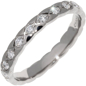 Chanel K18WG Diamond Coco Crush Ring Mini Model J11871