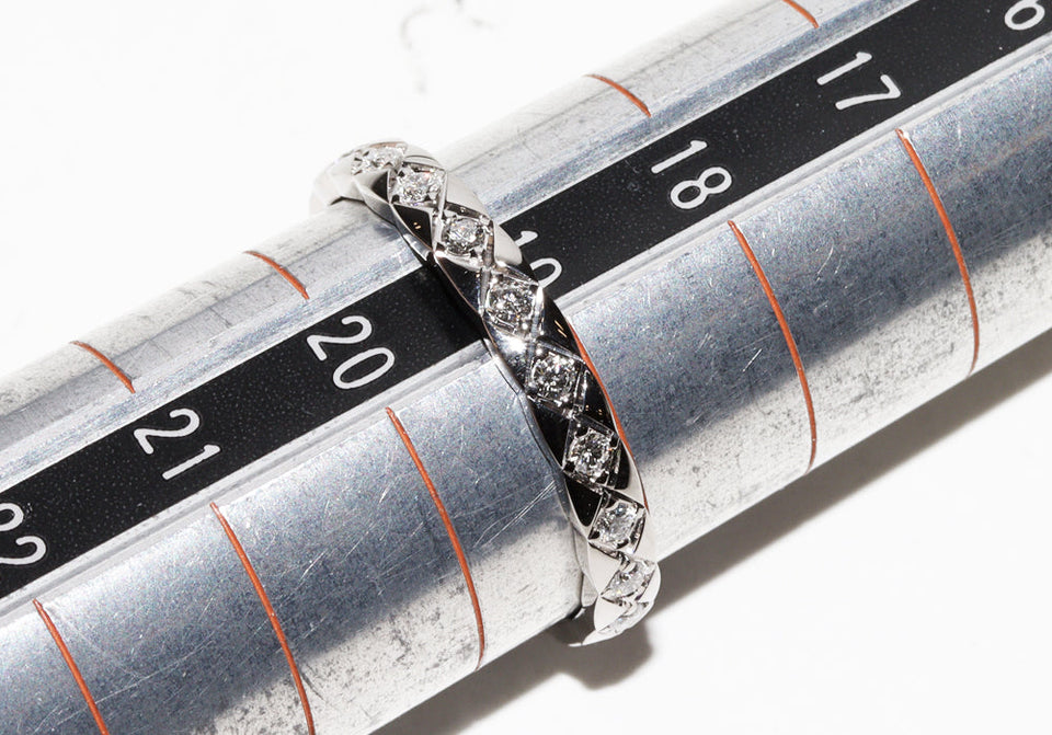 Chanel K18WG Diamond Coco Crush Ring Mini Model J11871