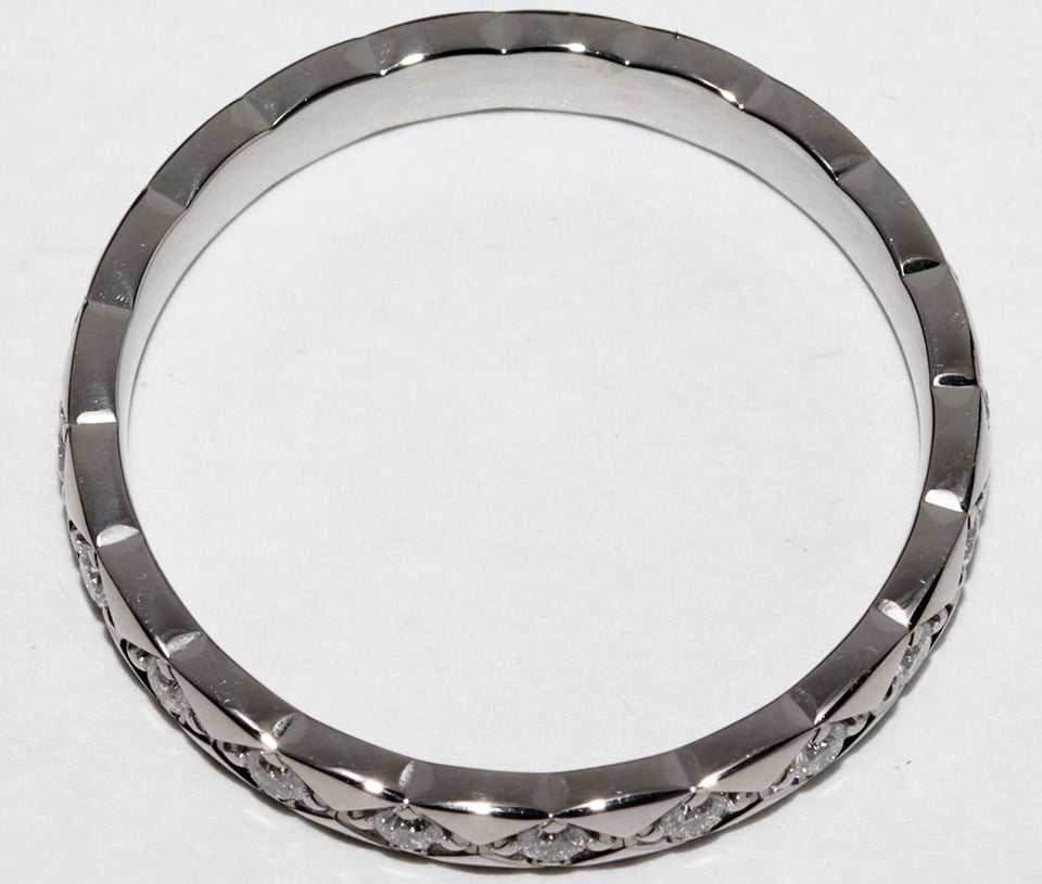 Chanel K18WG Diamond Coco Crush Ring Mini Model J11871