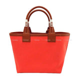 Hermes Handbag Steeple 25 Rose Texese/Cuivre Toile Militaire/Veau Swift Silver HW Stamp