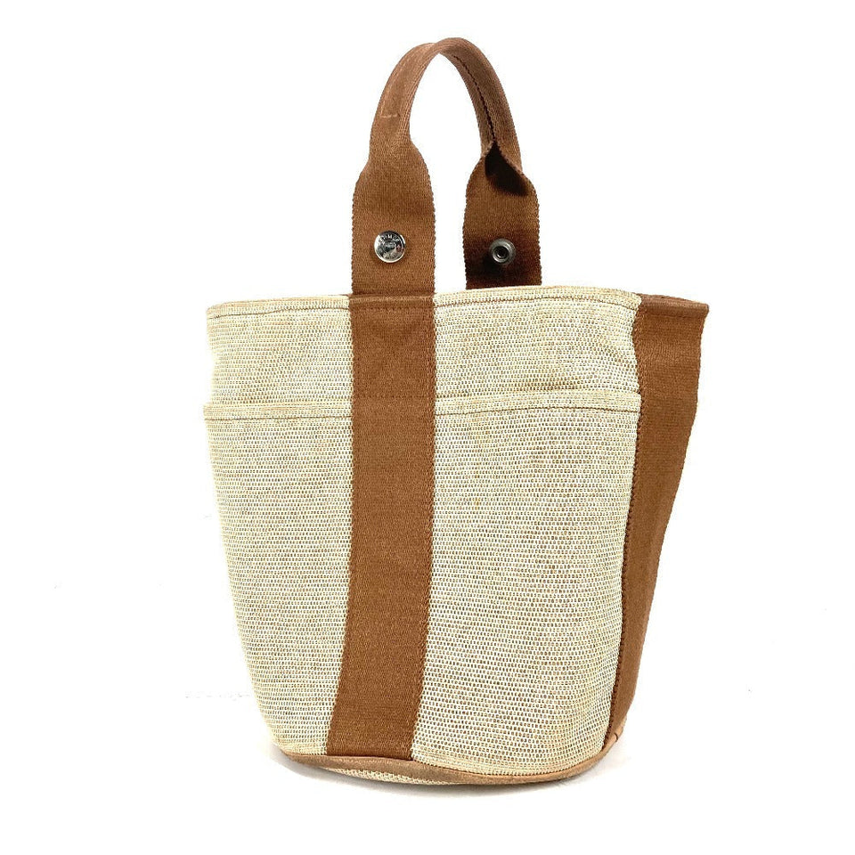 Hermes Handbag canvas Brown Sakso PM Women