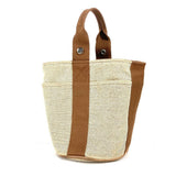 Hermes Handbag canvas Brown Sakso PM Women
